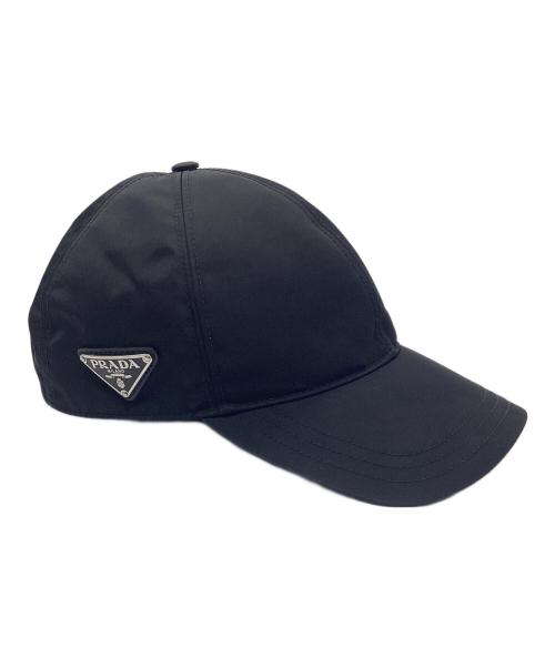 PRADA（プラダ）PRADA (プラダ) キャップ ブラック サイズ:Mの古着・服飾アイテム