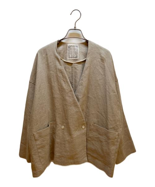 BEARDSLEY（ビアズリー）BEARDSLEY (ビアズリー) テーラードジャケット ベージュ サイズ:Fの古着・服飾アイテム