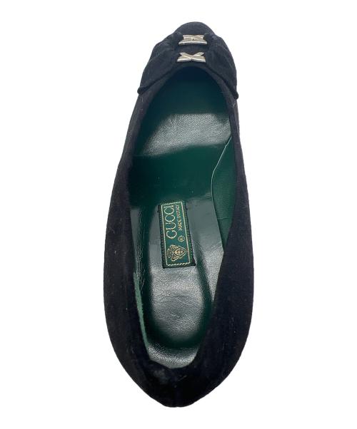 GUCCI（グッチ）GUCCI (グッチ) スウェードパンプス ブラック サイズ:23の古着・服飾アイテム