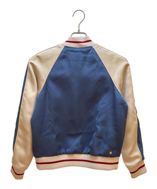 MUVEIL（ミュベール）MUVEIL (ミュベール) スカジャン ブルー×ベージュ サイズ:36の古着・服飾アイテム