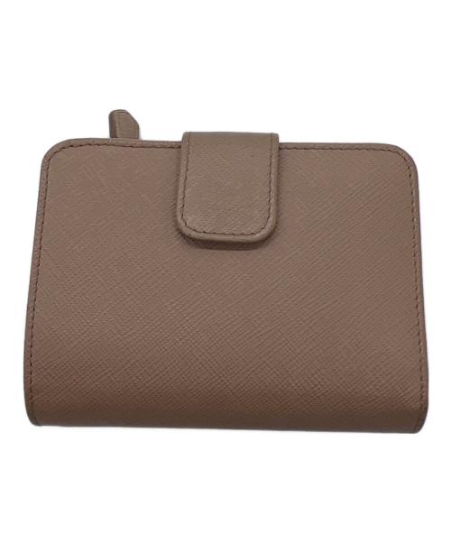 PRADA（プラダ）PRADA (プラダ) 2つ折り財布 ベージュの古着・服飾アイテム