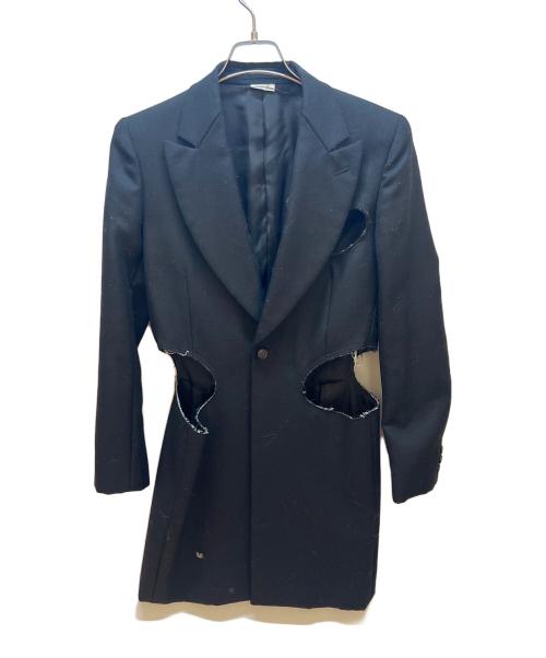 COMME des GARCONS（コムデギャルソン）COMME des GARCONS (コムデギャルソン) デザインチェスターコート ブラック サイズ:XSの古着・服飾アイテム