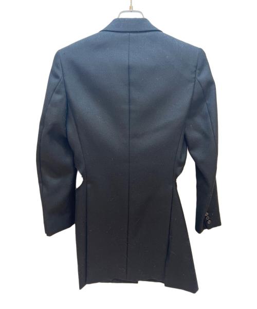 COMME des GARCONS（コムデギャルソン）COMME des GARCONS (コムデギャルソン) デザインチェスターコート ブラック サイズ:XSの古着・服飾アイテム