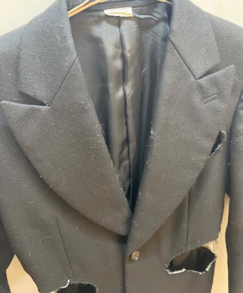 COMME des GARCONS（コムデギャルソン）COMME des GARCONS (コムデギャルソン) デザインチェスターコート ブラック サイズ:XSの古着・服飾アイテム
