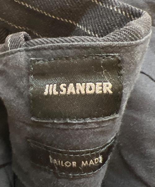 JIL SANDER（ジルサンダー）JIL SANDER (ジルサンダー) ストライプパンツ ブラック サイズ:46の古着・服飾アイテム