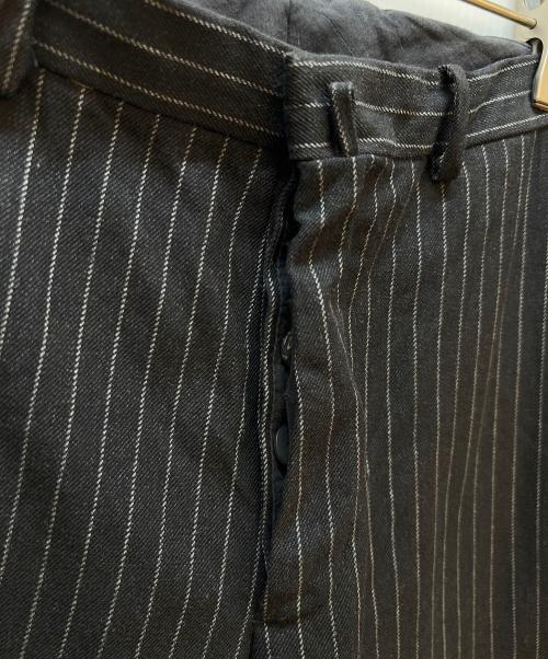 JIL SANDER（ジルサンダー）JIL SANDER (ジルサンダー) ストライプパンツ ブラック サイズ:46の古着・服飾アイテム