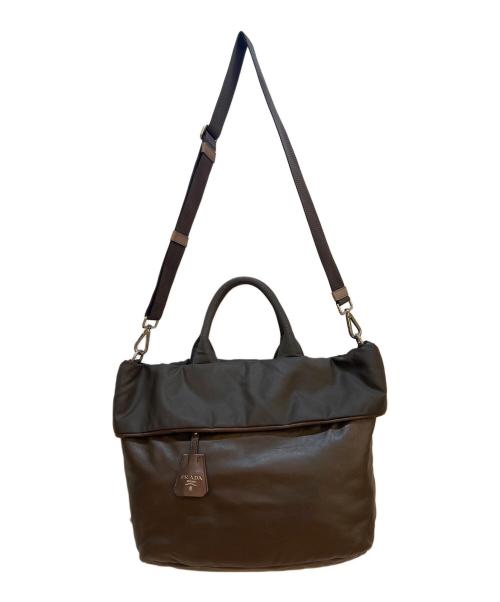 PRADA（プラダ）PRADA (プラダ) ハンドバッグ ブラウンの古着・服飾アイテム