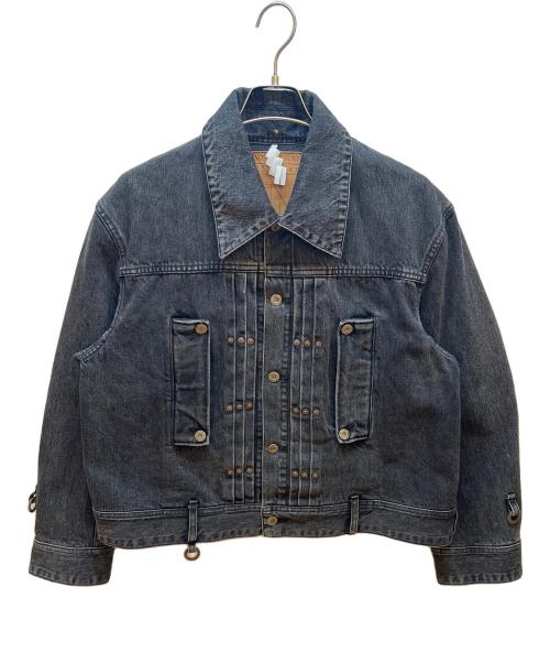 SOSHIOTSUKI（ソウシ オオツキ）SOSHIOTSUKI (ソウシ オオツキ) 東大寺デニムジャケット ブラック サイズ:46の古着・服飾アイテム