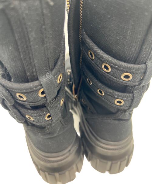 Hysteric Glamour（ヒステリックグラマー）Hysteric Glamour (ヒステリックグラマー) アイレットベルトコンバットスニーカー ブラック サイズ:25の古着・服飾アイテム