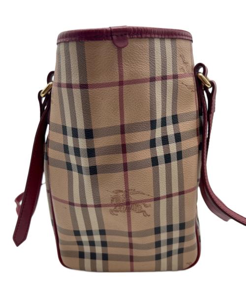 BURBERRY（バーバリー）BURBERRY (バーバリー) トートバッグ ベージュ×レッドの古着・服飾アイテム