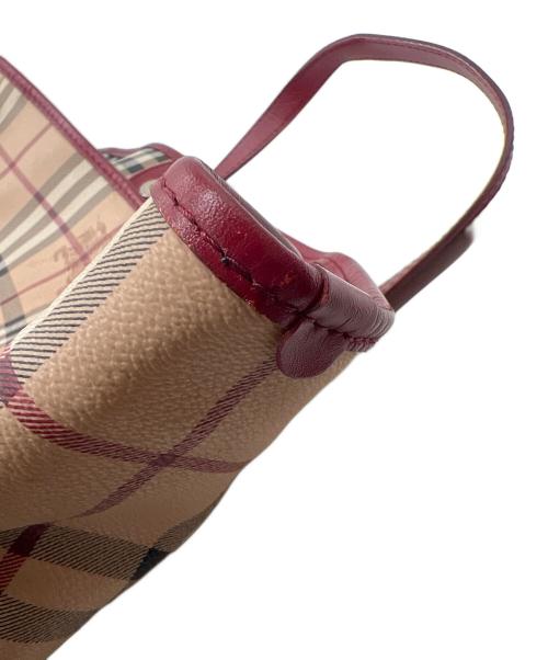 BURBERRY（バーバリー）BURBERRY (バーバリー) トートバッグ ベージュ×レッドの古着・服飾アイテム