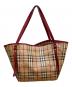 BURBERRY (バーバリー) トートバッグ ベージュ×レッド：22000円
