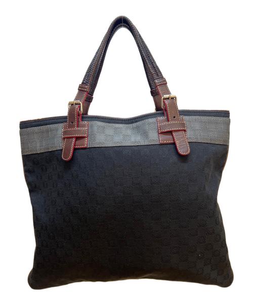 LOEWE（ロエベ）LOEWE (ロエベ) トートバッグ/リピートアナグラム ブラック×グレーの古着・服飾アイテム