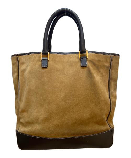 LOEWE（ロエベ）LOEWE (ロエベ) トートバッグ/アナグラム ベージュ×ブラウンの古着・服飾アイテム