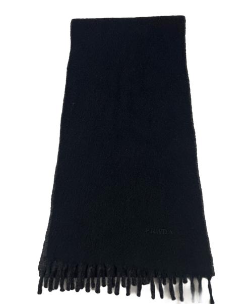 PRADA（プラダ）PRADA (プラダ) マフラー ブラックの古着・服飾アイテム
