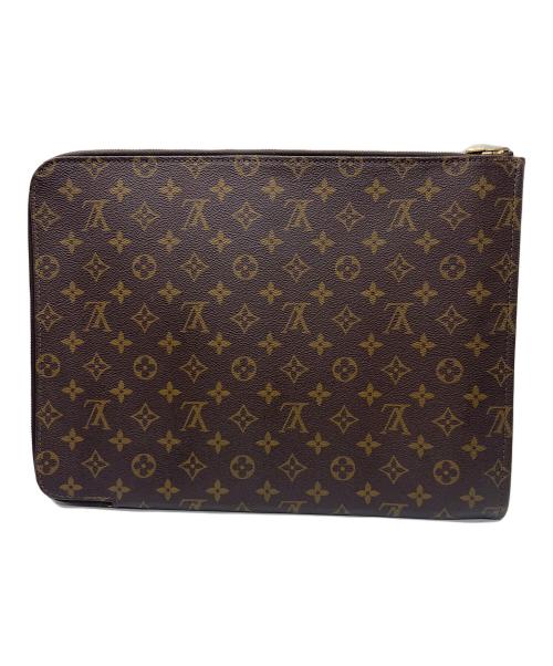 LOUIS VUITTON（ルイ ヴィトン）LOUIS VUITTON (ルイ ヴィトン) クラッチバッグ/モノグラム・ポッシュ・ドキュマン ブラウンの古着・服飾アイテム