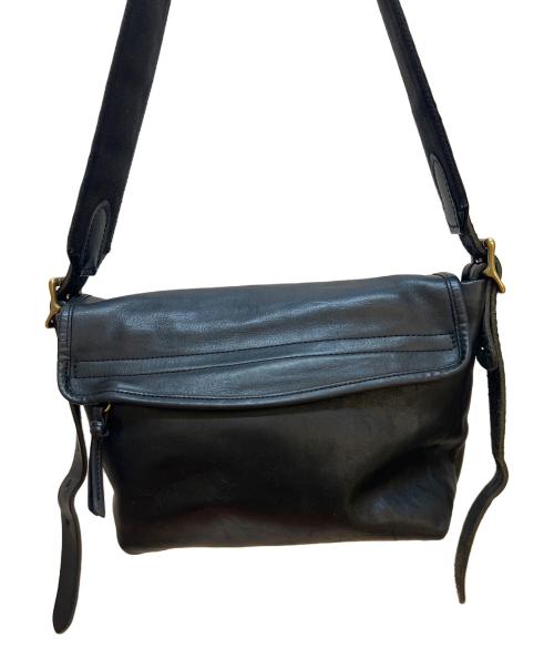 SLOW（スロウ）SLOW (スロウ) レザーショルダーバッグ ブラックの古着・服飾アイテム