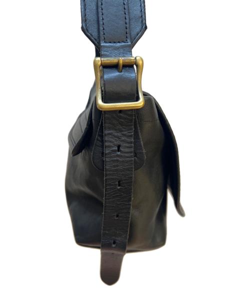 SLOW（スロウ）SLOW (スロウ) レザーショルダーバッグ ブラックの古着・服飾アイテム