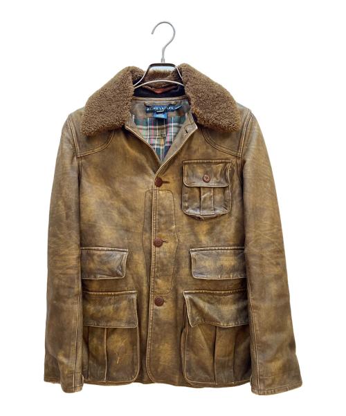 RALPH LAUREN（ラルフローレン）RALPH LAUREN (ラルフローレン) ハンティングレザ-ジャケット ブラウン サイズ:Sの古着・服飾アイテム
