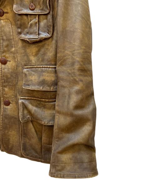 RALPH LAUREN（ラルフローレン）RALPH LAUREN (ラルフローレン) ハンティングレザ-ジャケット ブラウン サイズ:Sの古着・服飾アイテム