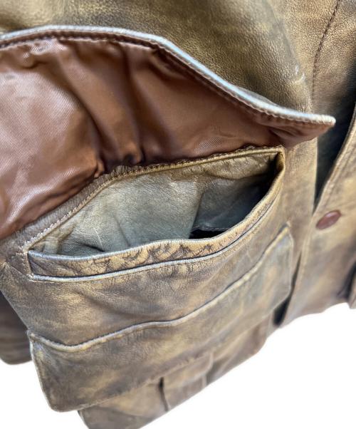 RALPH LAUREN（ラルフローレン）RALPH LAUREN (ラルフローレン) ハンティングレザ-ジャケット ブラウン サイズ:Sの古着・服飾アイテム