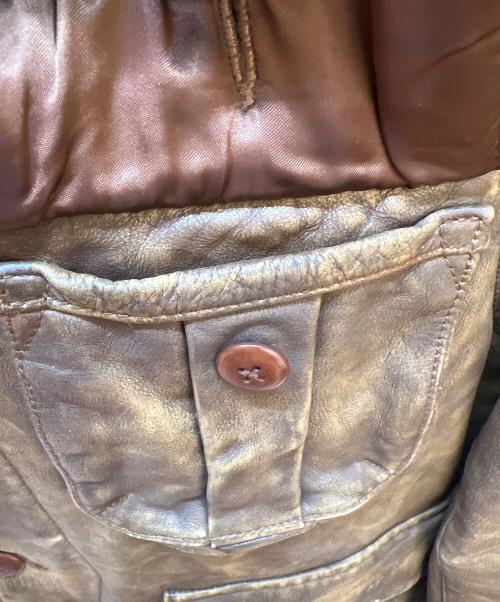 RALPH LAUREN（ラルフローレン）RALPH LAUREN (ラルフローレン) ハンティングレザ-ジャケット ブラウン サイズ:Sの古着・服飾アイテム