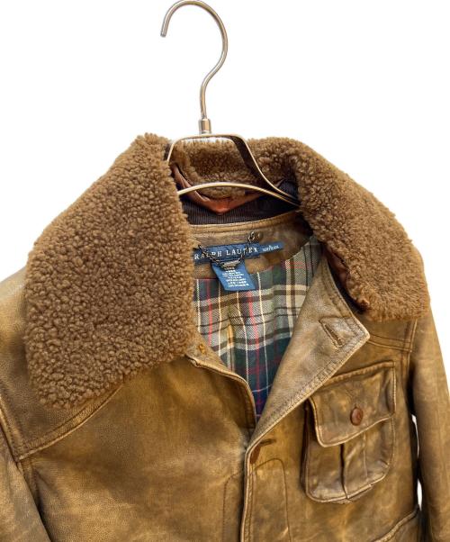 RALPH LAUREN（ラルフローレン）RALPH LAUREN (ラルフローレン) ハンティングレザ-ジャケット ブラウン サイズ:Sの古着・服飾アイテム