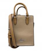 COACHコーチ）の古着「2WAYバッグ」｜ブラウン×アイボリー