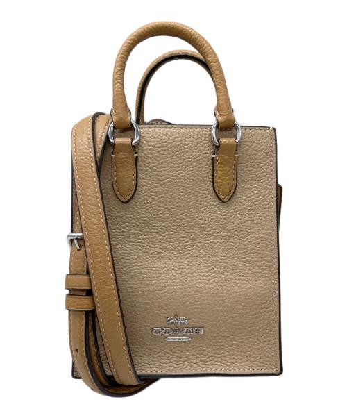 COACH（コーチ）COACH (コーチ) 2WAYバッグ ブラウン×アイボリーの古着・服飾アイテム