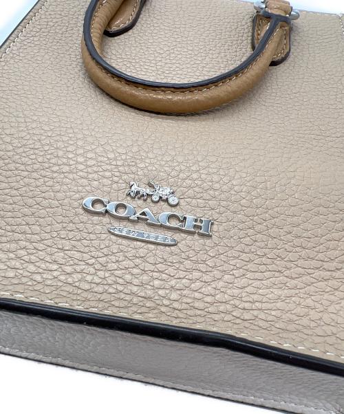COACH（コーチ）COACH (コーチ) 2WAYバッグ ブラウン×アイボリーの古着・服飾アイテム