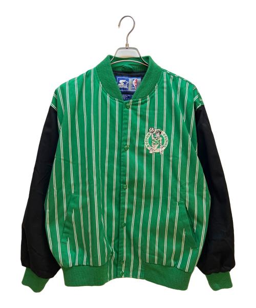 STARTER（スターター）STARTER (スターター) スタジャン グリーン×ブラック サイズ:Mの古着・服飾アイテム