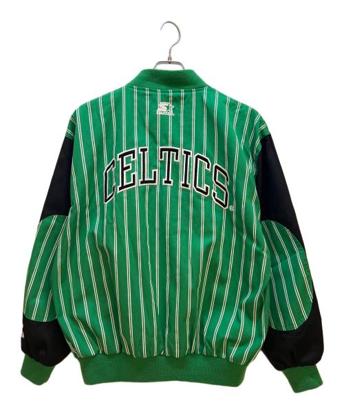 STARTER（スターター）STARTER (スターター) スタジャン グリーン×ブラック サイズ:Mの古着・服飾アイテム