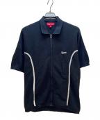 SUPREMEシュプリーム）の古着「PIPING ZIP UP POLO」｜ブラック