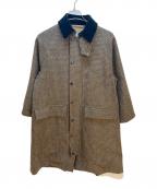 Barbourバブアー）の古着「ノーカラーコート」｜ブラウン