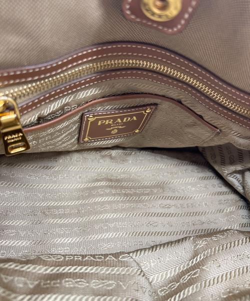 PRADA（プラダ）PRADA (プラダ) 2WAYショルダーバッグ ベージュの古着・服飾アイテム