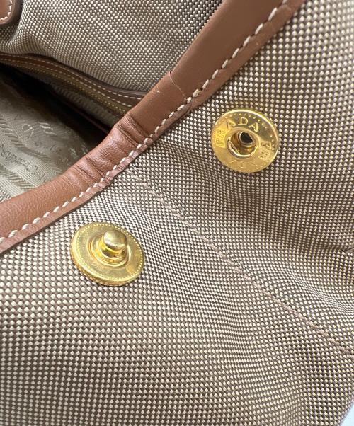 PRADA（プラダ）PRADA (プラダ) 2WAYショルダーバッグ ベージュの古着・服飾アイテム
