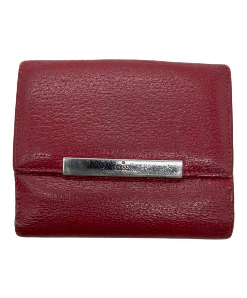 GUCCI（グッチ）GUCCI (グッチ) 2つ折り財布 レッドの古着・服飾アイテム