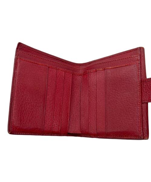 GUCCI（グッチ）GUCCI (グッチ) 2つ折り財布 レッドの古着・服飾アイテム
