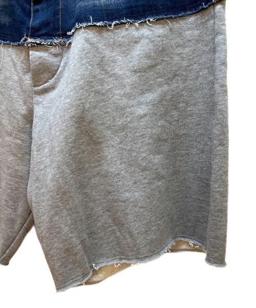 DSQUARED2（ディースクエアード）DSQUARED2 (ディースクエアード) デニム切替パンツ インディゴ×グレー サイズ:4の古着・服飾アイテム