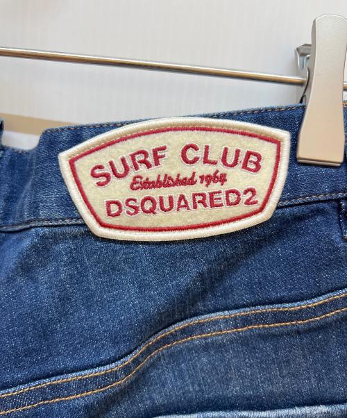 DSQUARED2（ディースクエアード）DSQUARED2 (ディースクエアード) デニム切替パンツ インディゴ×グレー サイズ:4の古着・服飾アイテム