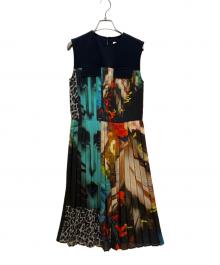 PAUL SMITH（ポールスミス）の古着「ノースリーブ・キャミソールワンピース」｜ブラック×マルチカラー
