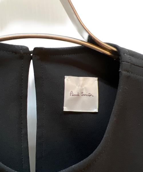PAUL SMITH（ポールスミス）PAUL SMITH (ポールスミス) ノースリーブ・キャミソールワンピース ブラック×マルチカラー サイズ:Lの古着・服飾アイテム