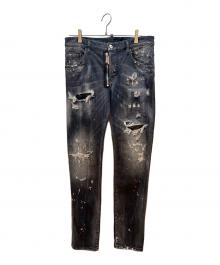 DSQUARED2（ディースクエアード）の古着「デニムパンツ」｜ブラック