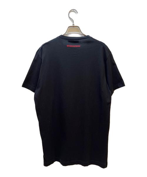 DSQUARED2（ディースクエアード）DSQUARED2 (ディースクエアード) 半袖カットソー ブラック サイズ:Mの古着・服飾アイテム