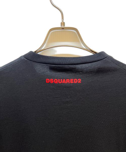 DSQUARED2（ディースクエアード）DSQUARED2 (ディースクエアード) 半袖カットソー ブラック サイズ:Mの古着・服飾アイテム