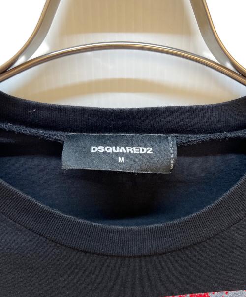 DSQUARED2（ディースクエアード）DSQUARED2 (ディースクエアード) 半袖カットソー ブラック サイズ:Mの古着・服飾アイテム