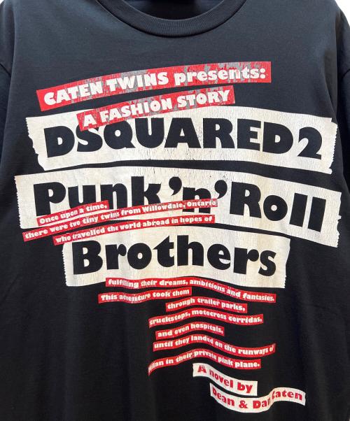 DSQUARED2（ディースクエアード）DSQUARED2 (ディースクエアード) 半袖カットソー ブラック サイズ:Mの古着・服飾アイテム