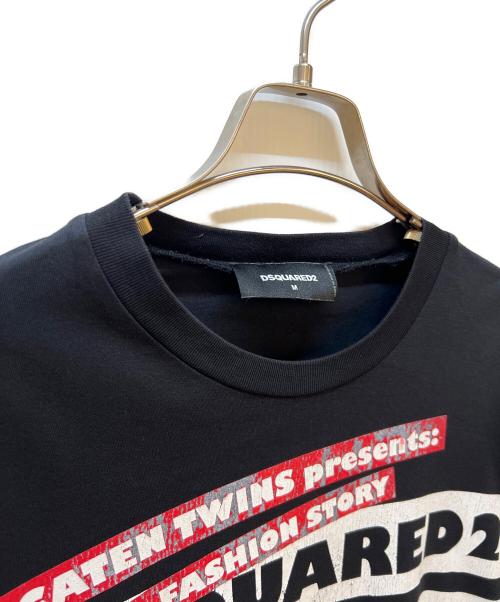 DSQUARED2（ディースクエアード）DSQUARED2 (ディースクエアード) 半袖カットソー ブラック サイズ:Mの古着・服飾アイテム