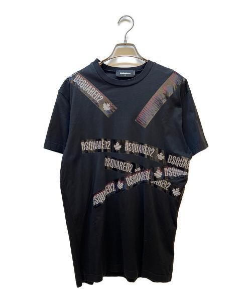 DSQUARED2（ディースクエアード）DSQUARED2 (ディースクエアード) 半袖カットソー ブラック サイズ:Sの古着・服飾アイテム