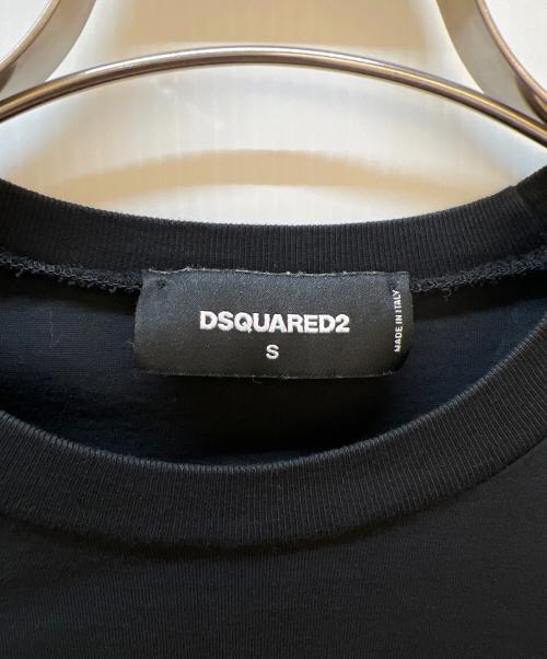 DSQUARED2（ディースクエアード）DSQUARED2 (ディースクエアード) 半袖カットソー ブラック サイズ:Sの古着・服飾アイテム